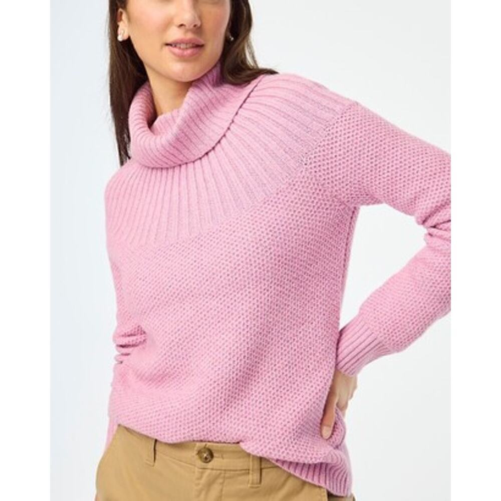 J. Crew Mixed-Stitch Long Sleeve Turtleneck Sweater Purple Women's Plus Size 3X